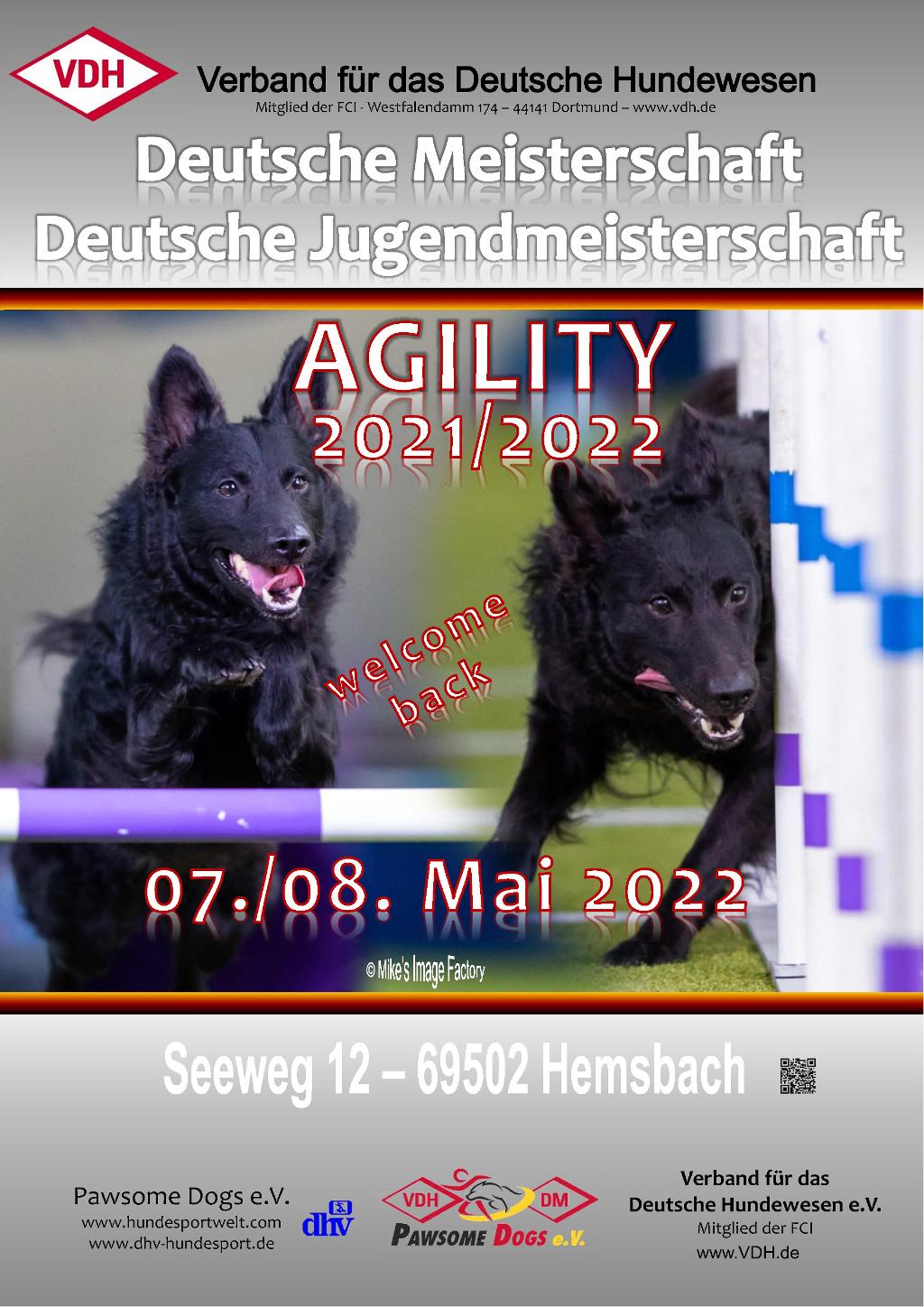 Plakat VDH DM Agility 2022 27-12-2021 V1